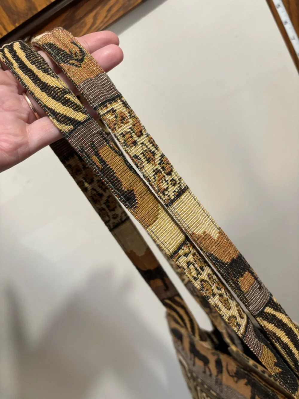 Jade Safari Animal Tote in Tan & Brown - Picture 11 of 11